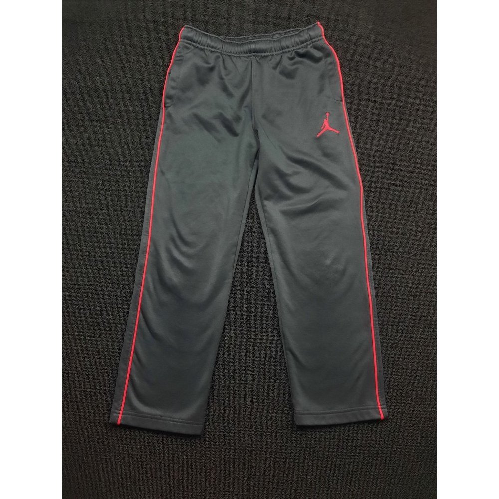 NIKE AIR JORDAN Boys Jumpman Logo Therma-Fit Pants Black F1